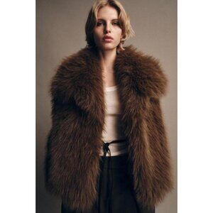 ZARA ZW COLLECTION FAUX FUR JACKET
